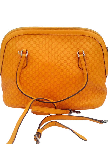 Gucci Guccissima Leather Tote Embossed GG Leather w/Detachable Strap- Orange