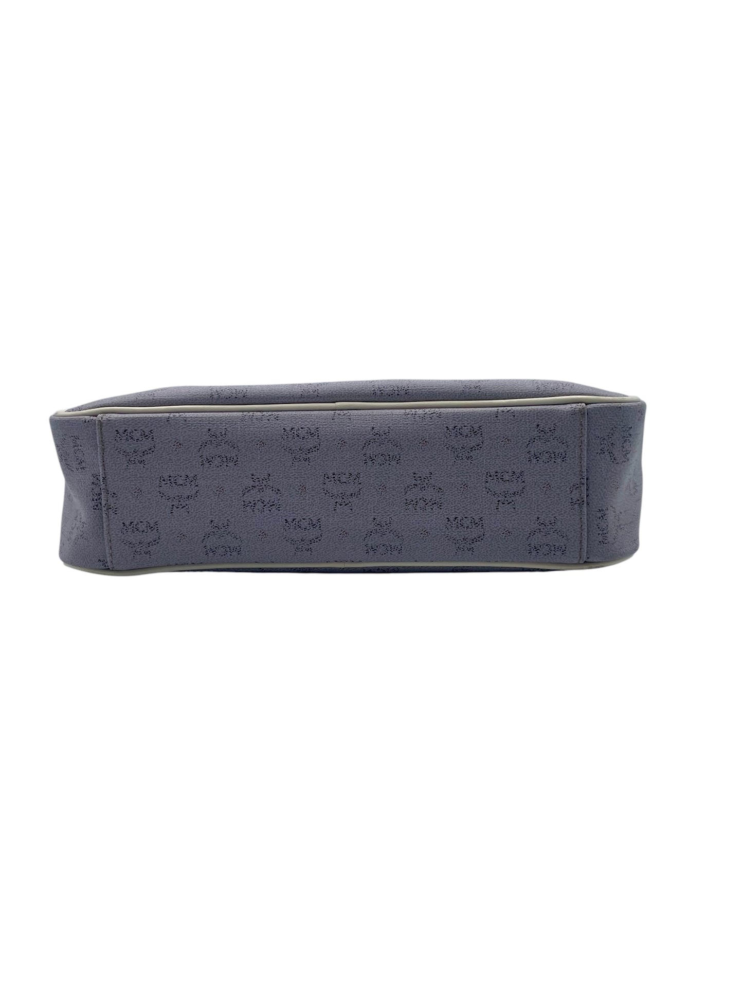 MCM Visetos Crossbody Bag Cream Trim Gold Hardware- Light Grey