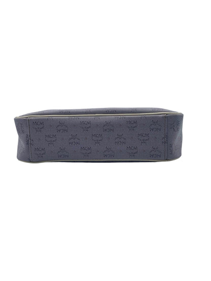 MCM Visetos Crossbody Bag Cream Trim Gold Hardware- Light Grey