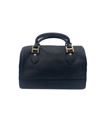MCM Pebbled Leather Tote Gold Hardware Structured Classic- Black