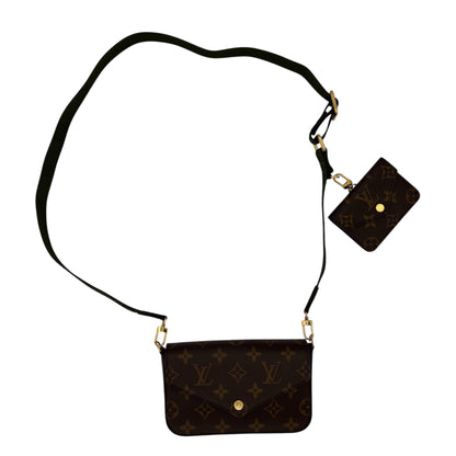Louis Vuitton Multi Pochette Accessoires Monogram Canvas w/Khaki (Olive Green) Jacquard- Two Piece Set Strap