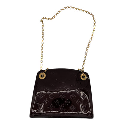 Louis Vuitton Monogram Vernis Patent Shoulder Bag- Black with Gold Chain Strap