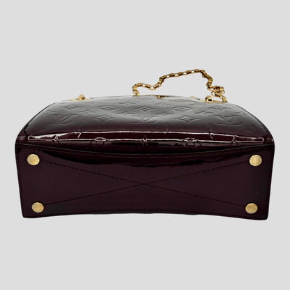 Louis Vuitton Monogram Vernis Patent Shoulder Bag- Black with Gold Chain Strap
