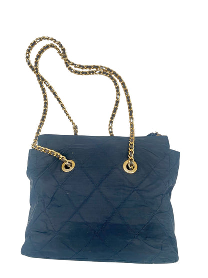 Prada Quilted Tessuto Chain Shoulder Bag w/ Gold Hardware- Dark Navy
