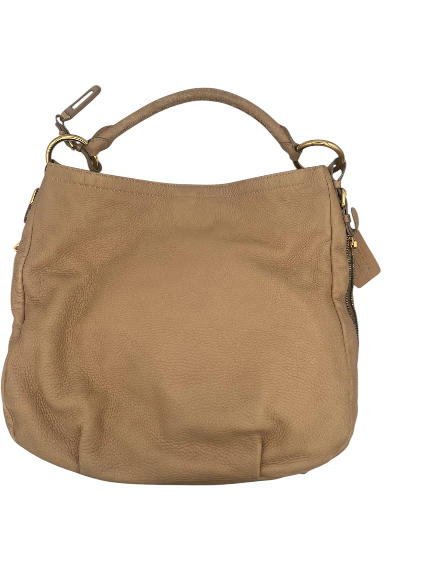 Prada Vitello Daino Leather Hobo w/ Gold Hardware- Tan