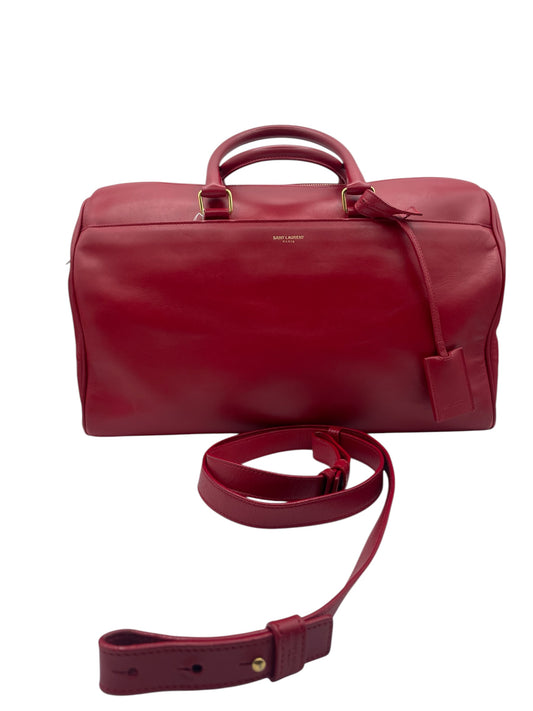 Yves Saint Laurent Cabas Rive Gauche Medium Bowler Bag Red- YSL