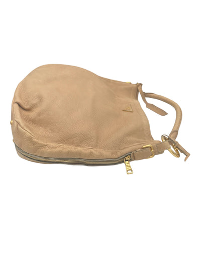 Prada Vitello Daino Leather Hobo w/ Gold Hardware- Tan