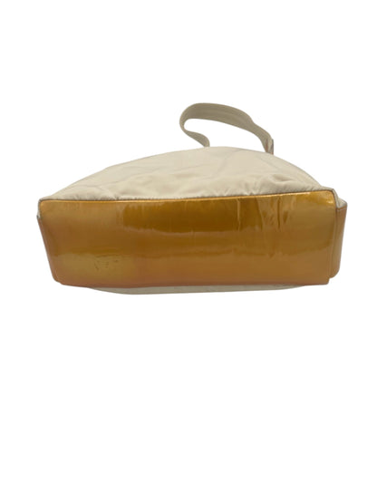 Prada Tessuto Nylon Shoulder Bag w/ Gold Leather Trim