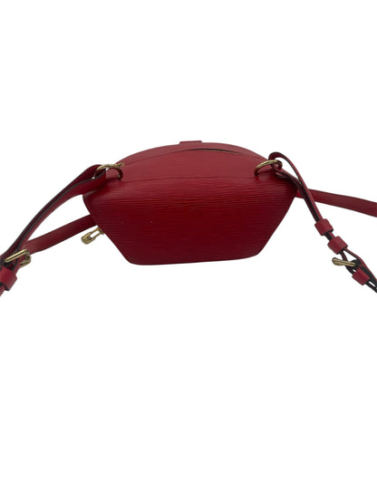 Louis Vuitton Epi Leather Backpack w/ Gold Hardware Mini Daypack Bag- Red