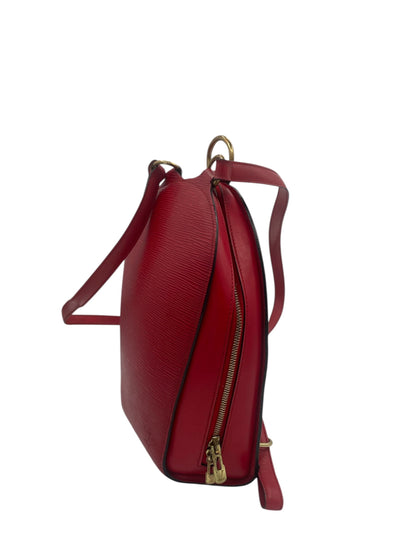 Louis Vuitton Epi Leather Backpack w/ Gold Hardware Mini Daypack Bag- Red